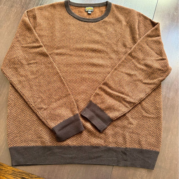 J. Crew Other - J. Crew Cashmere Herringbone Sweater, Brown/Rust, XXL, EUC